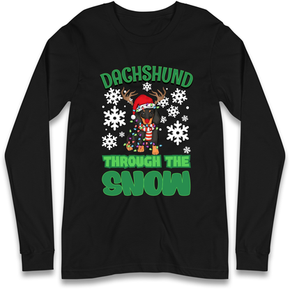 Dachshund Through The Snow Christmas Longsleeve T Shirt
