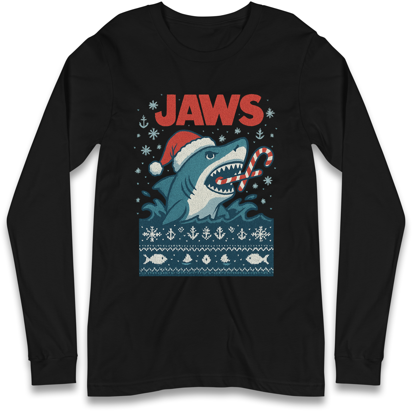 Jaws Christmas Longsleeve T Shirt