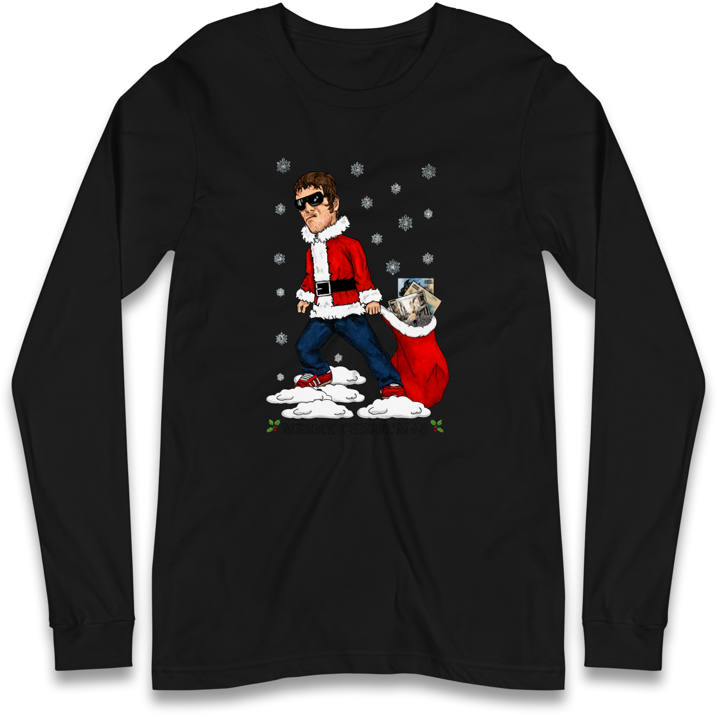 Liam Gallagher Christmas Santa Longsleeve T Shirt