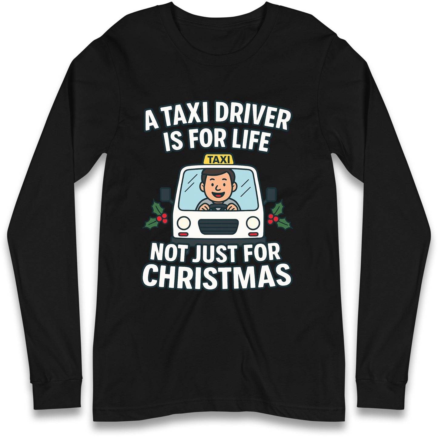 Taxi Driver Christmas Longsleeve T Shirt