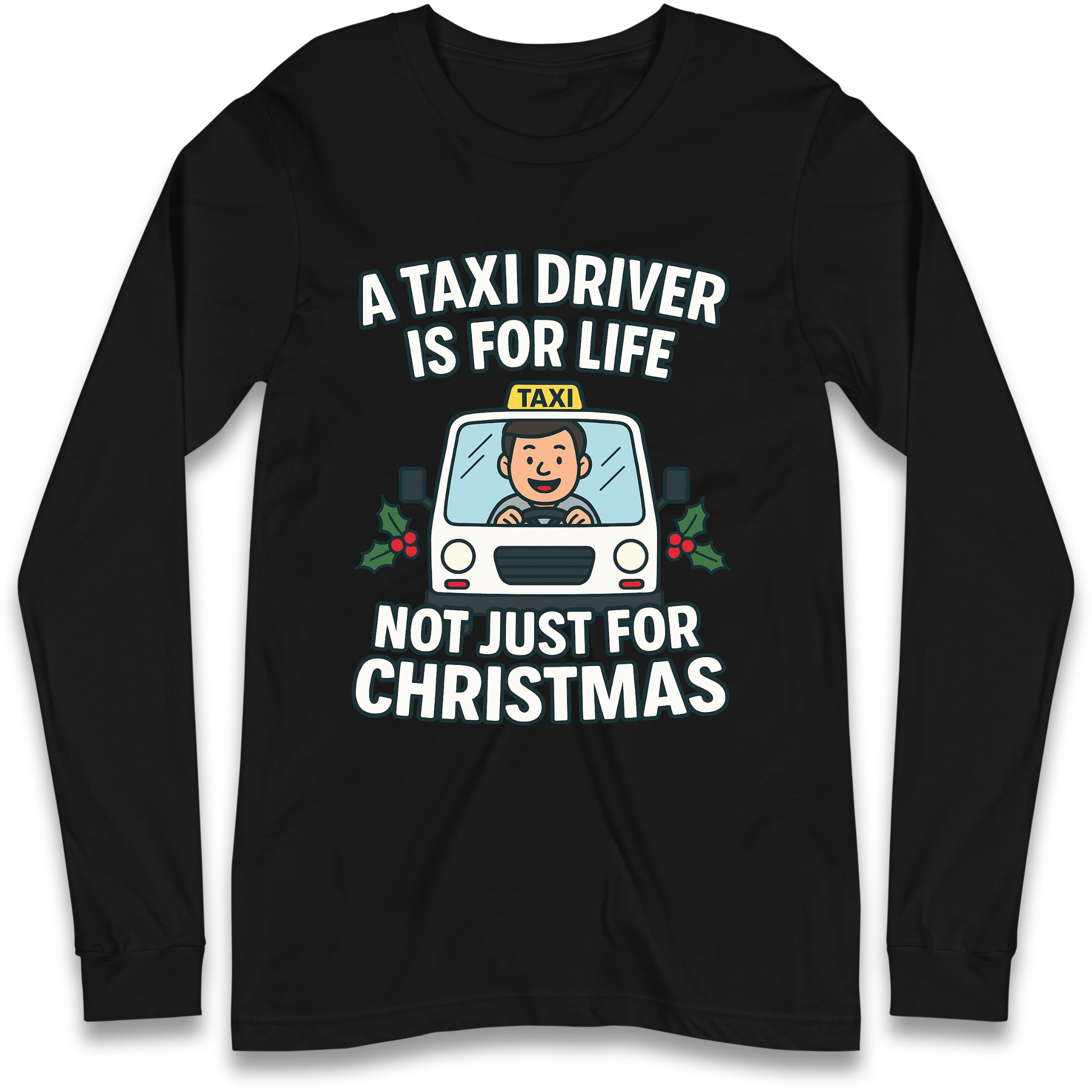 Taxi Driver Christmas Longsleeve T Shirt