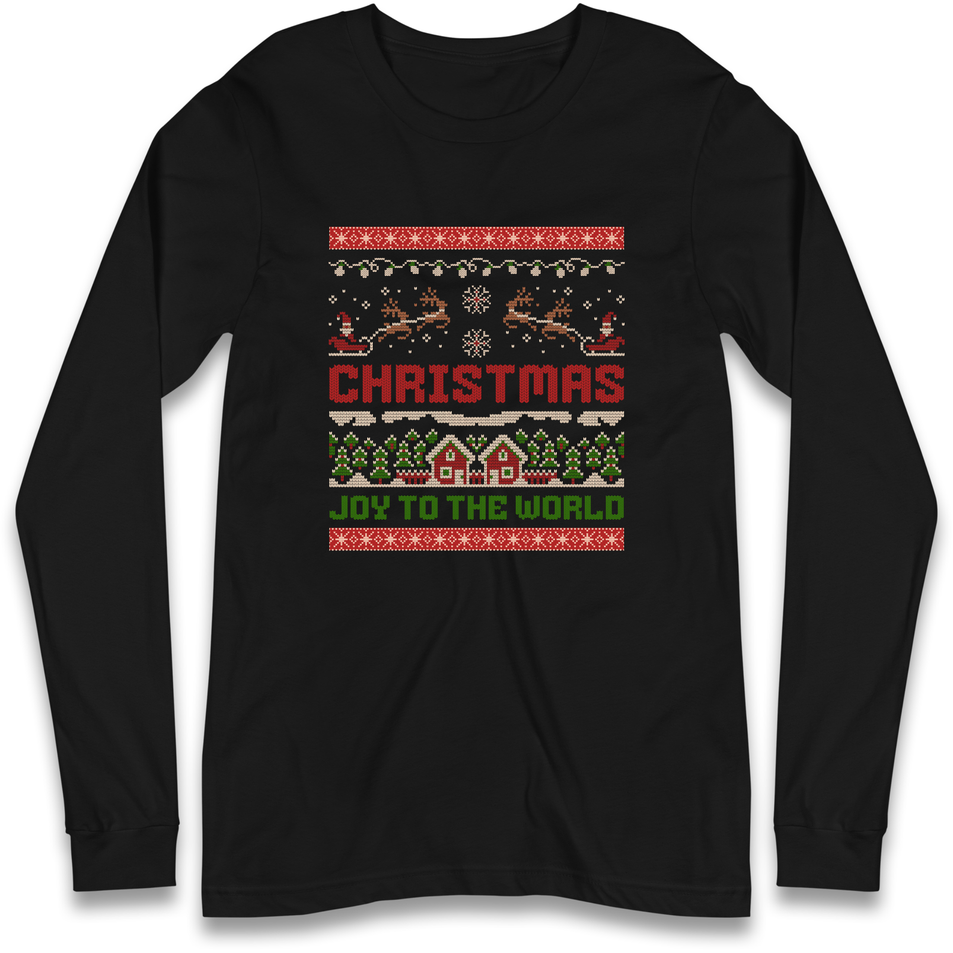 Christmas Joy to the World Christmas Longsleeve T Shirt