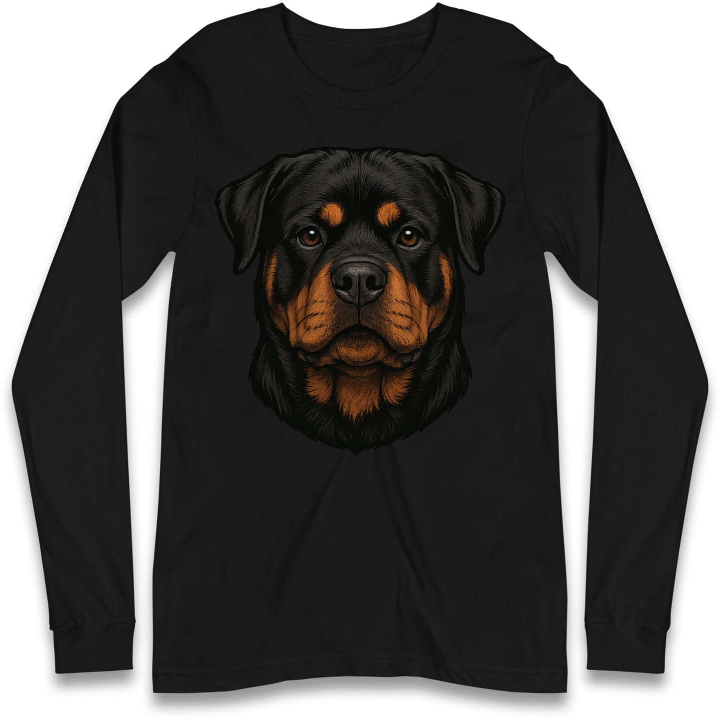 Rottweiler Face Longsleeve T Shirt