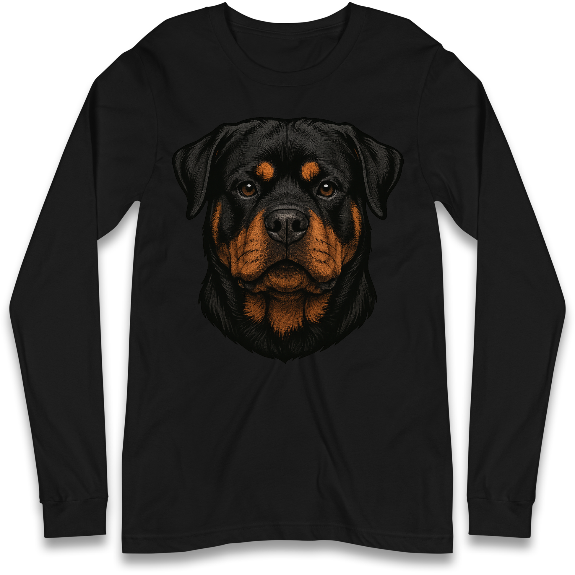 Rottweiler Face Longsleeve T Shirt