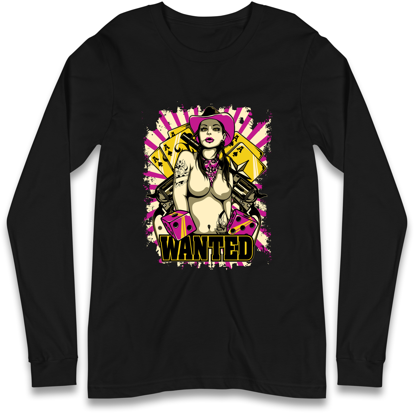 Wanted Ace Of Spades Longsleeve T Shirt