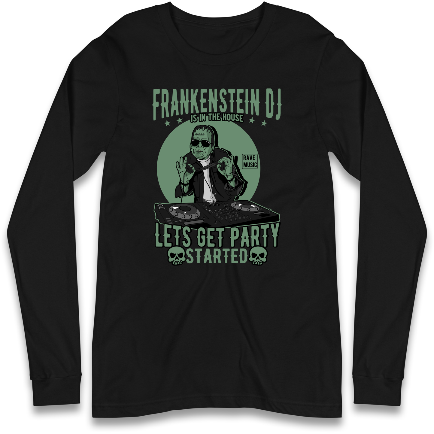 Frankenstein DJ Longsleeve T Shirt
