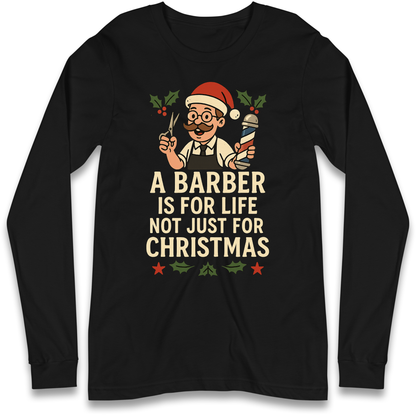 Barber Christmas Longsleeve T Shirt
