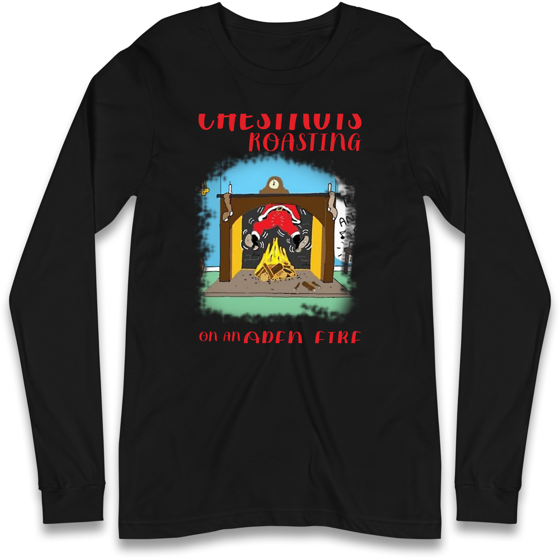 Chestnuts Roasting On An Open Fire Christmas Longsleeve T Shirt
