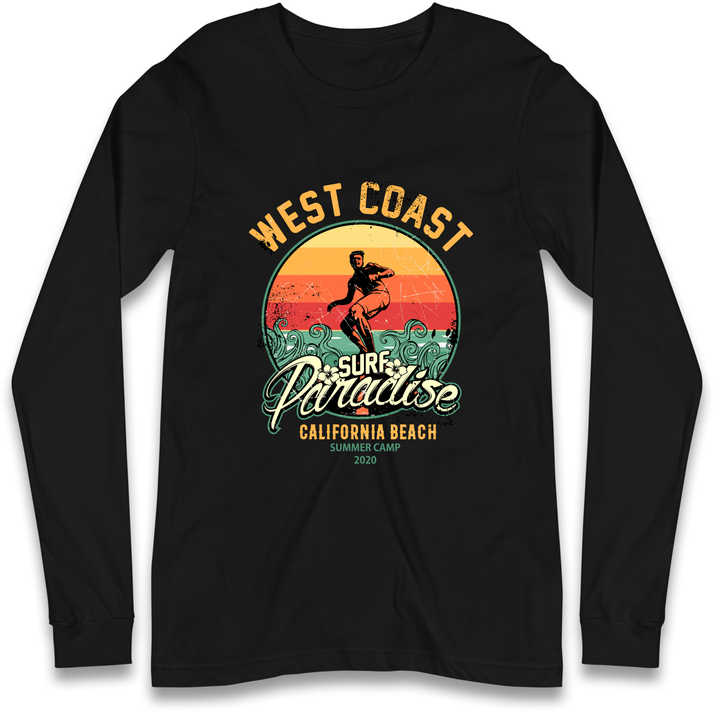 West Coast Surf Paradise Longsleeve T Shirt