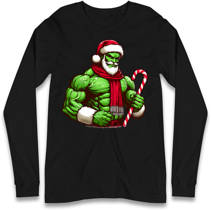The Hulk Candy Cane Santa Longsleeve T Shirt