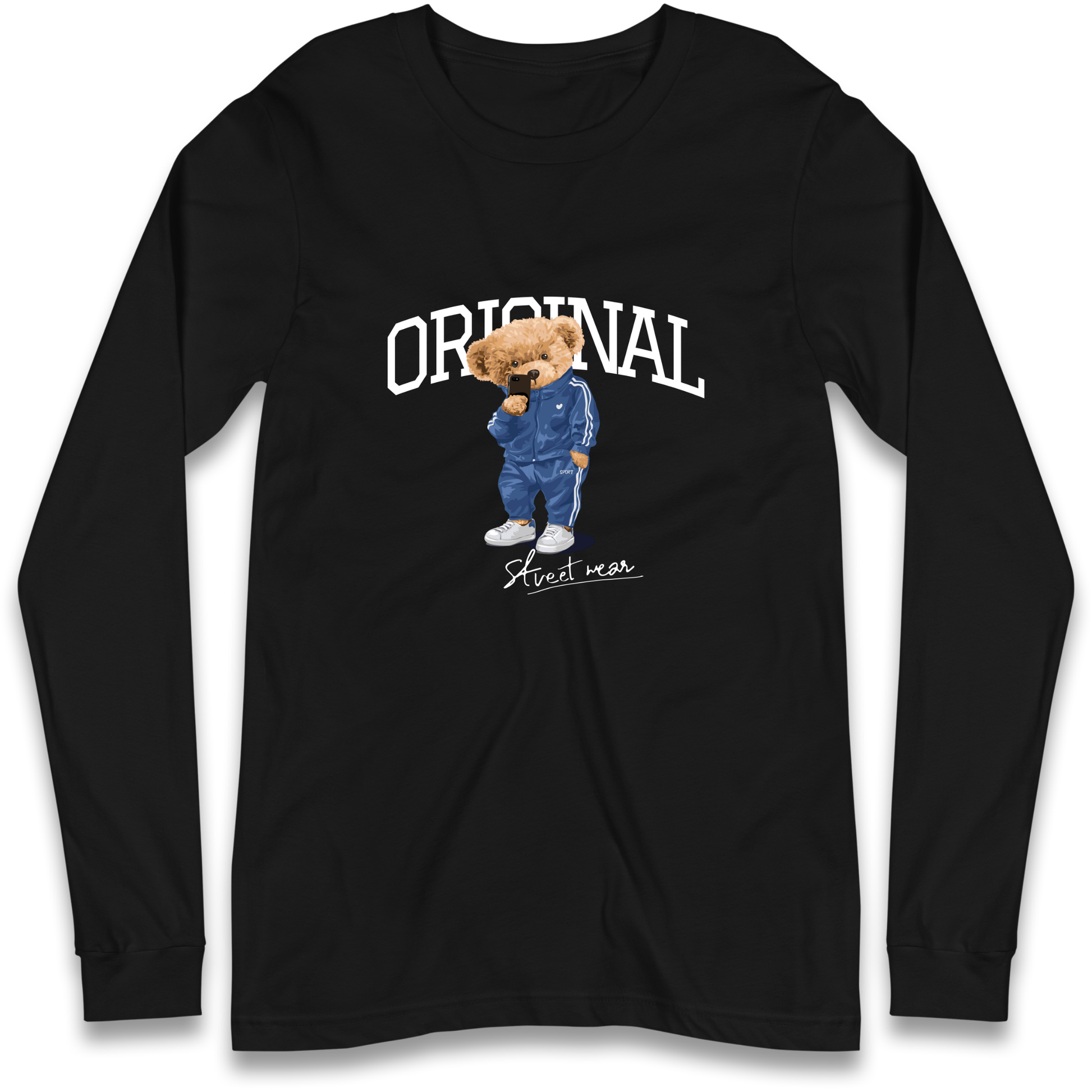 Teddy Bear Original Streetwear Longsleeve T Shirt