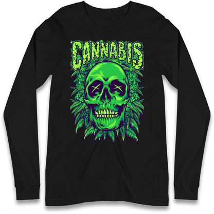 Cannabis Skull Longsleeve T Shirt