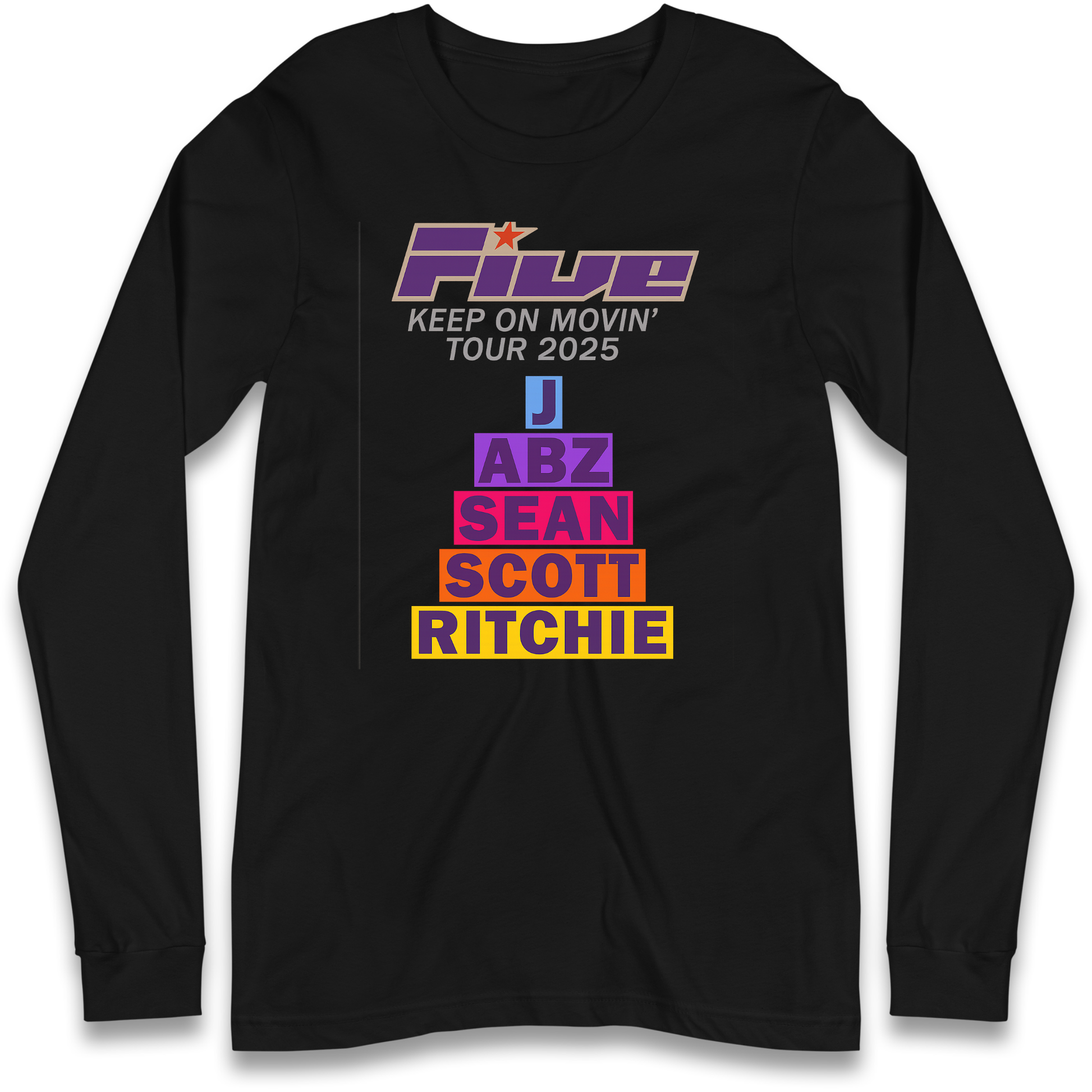 Five Keep On Movin' Tour 2025 Longsleeve T Shirt