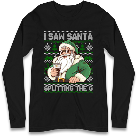 Santa Splitting The G Longsleeve T-Shirt