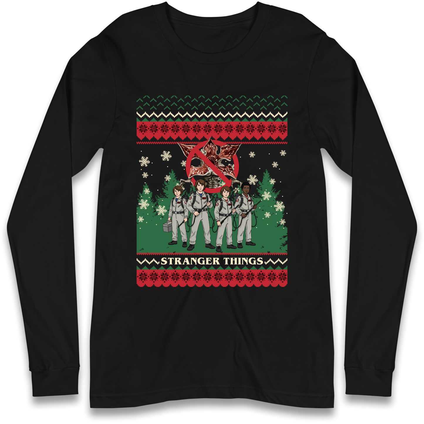 Stranger Things Demogorgon Christmas Longsleeve T Shirt
