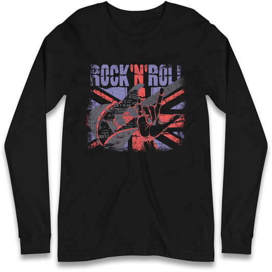 Rock N Roll Union Jack Longsleeve T Shirt