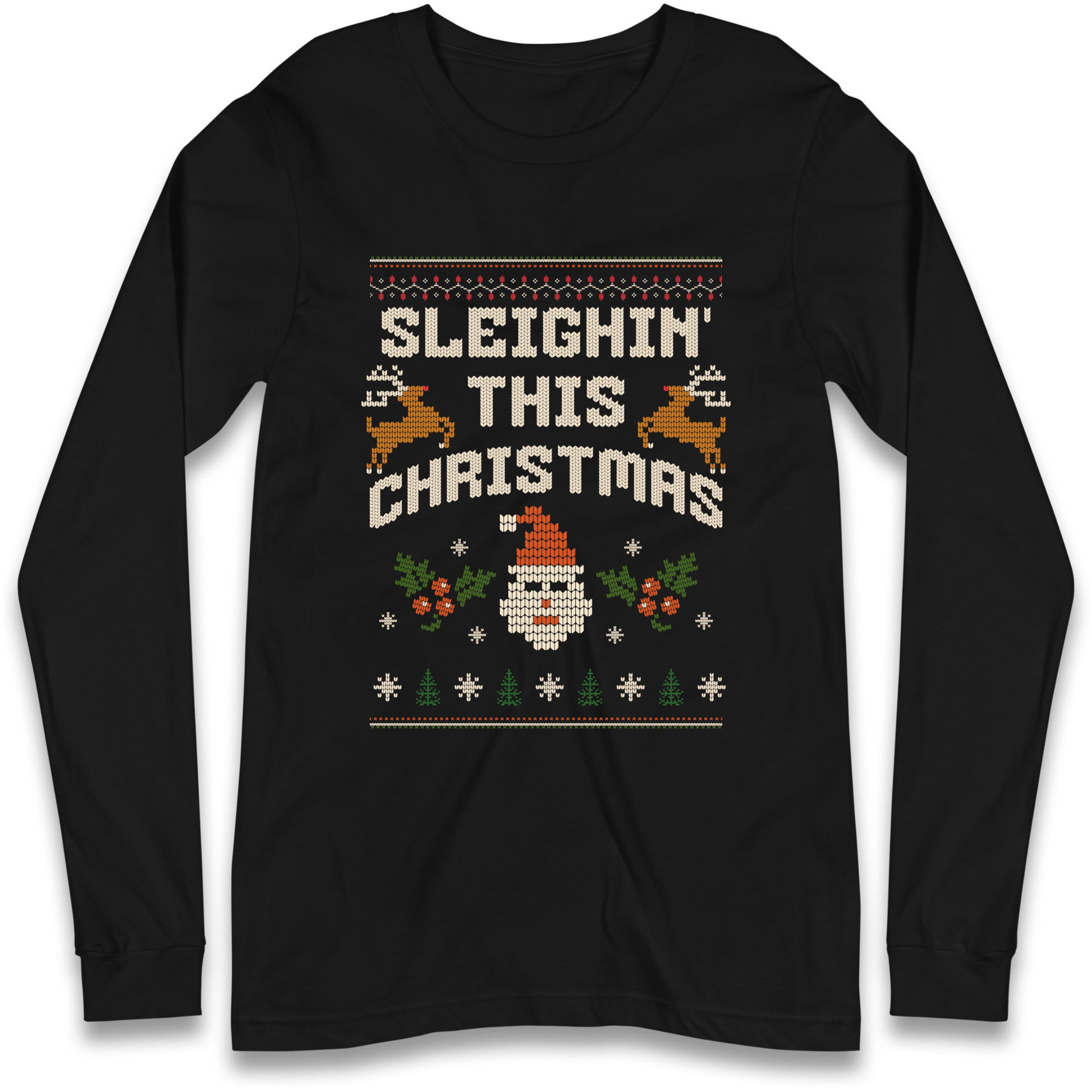 Sleighin This Christmas Christmas Longsleeve T Shirt
