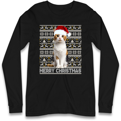 Merry Christmas Cat Longsleeve T Shirt