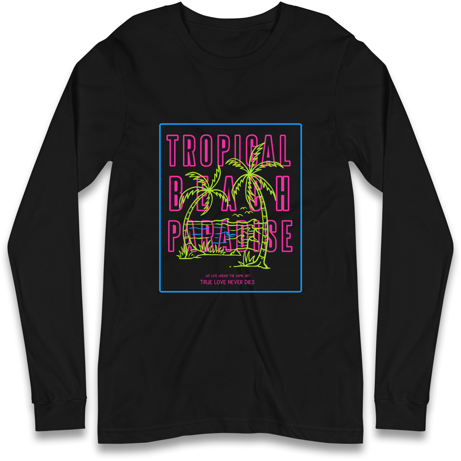 Tropical Beach Paradise Longsleeve T Shirt