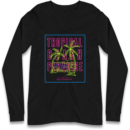 Tropical Beach Paradise Longsleeve T Shirt