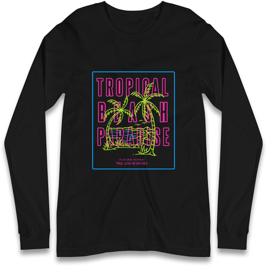 Tropical Beach Paradise Longsleeve T Shirt