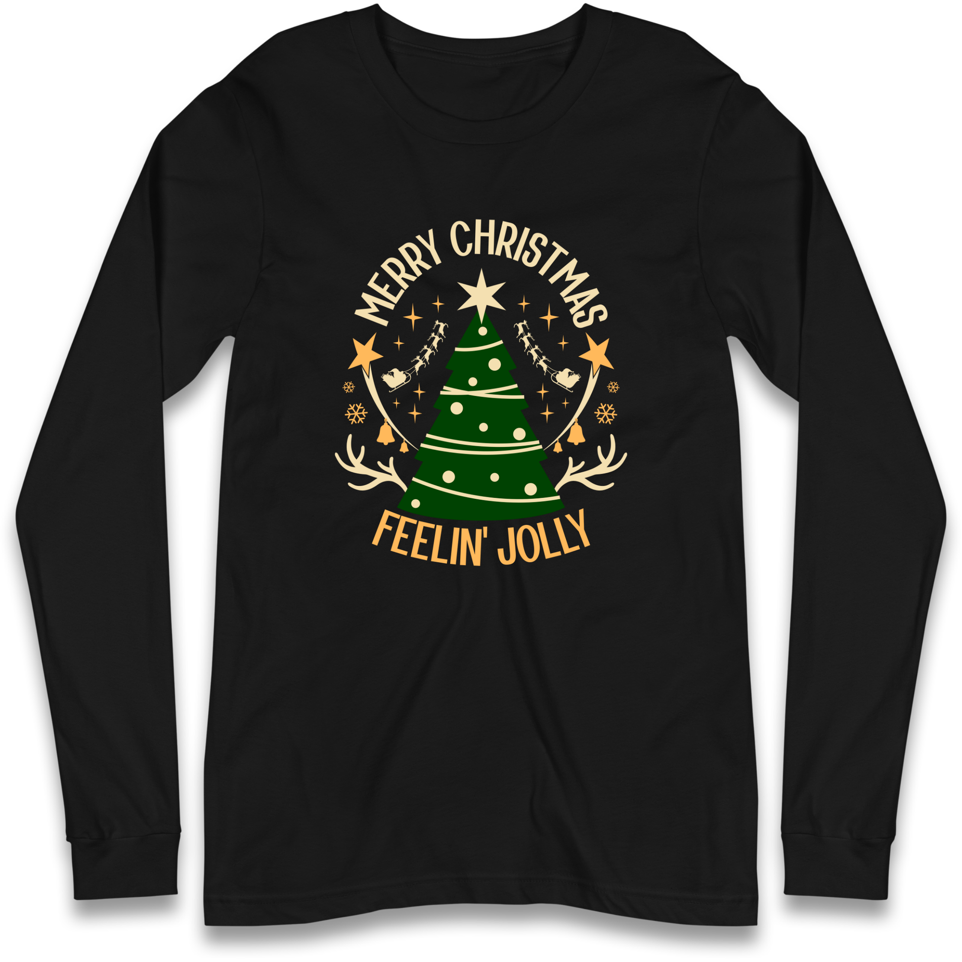 Merry Christmas Feeling Jolly Christmas Longsleeve T Shirt