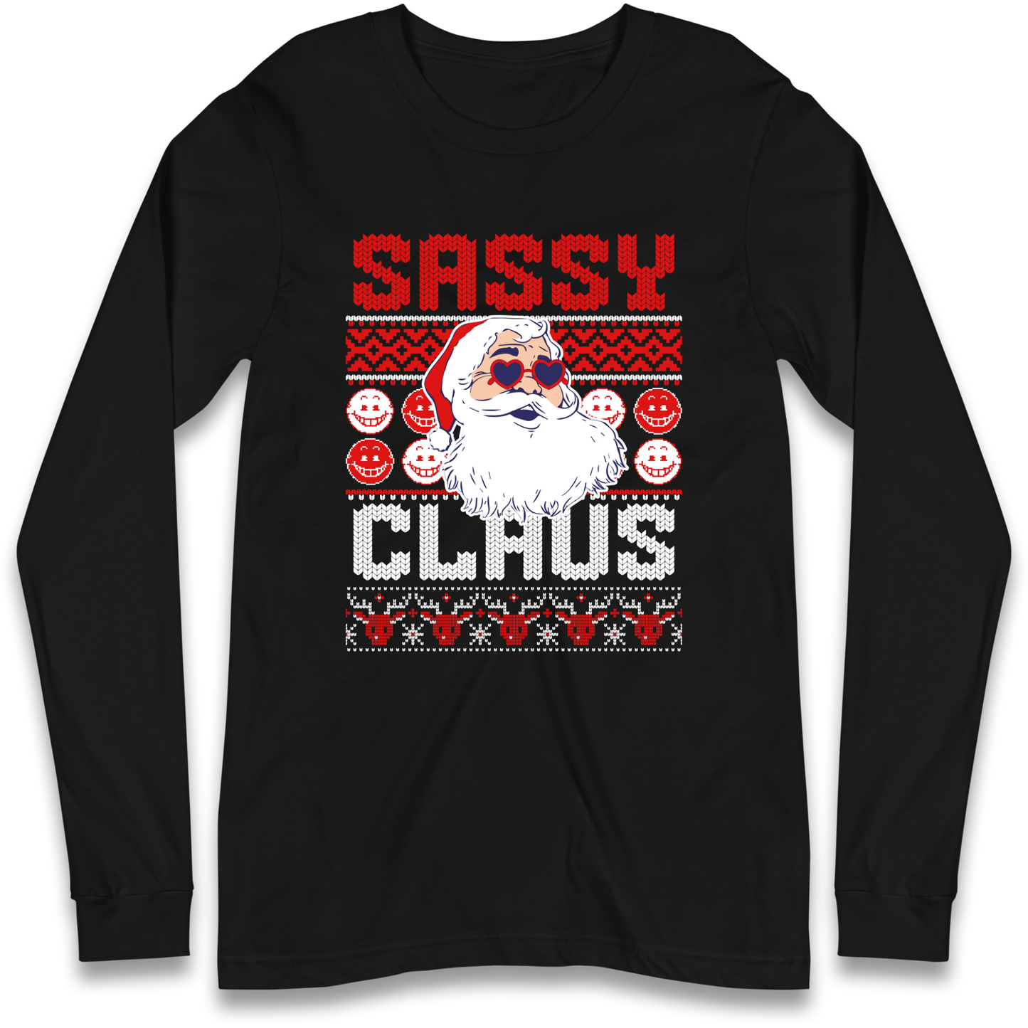 Sassy Claus Santa Christmas Longsleeve T Shirt