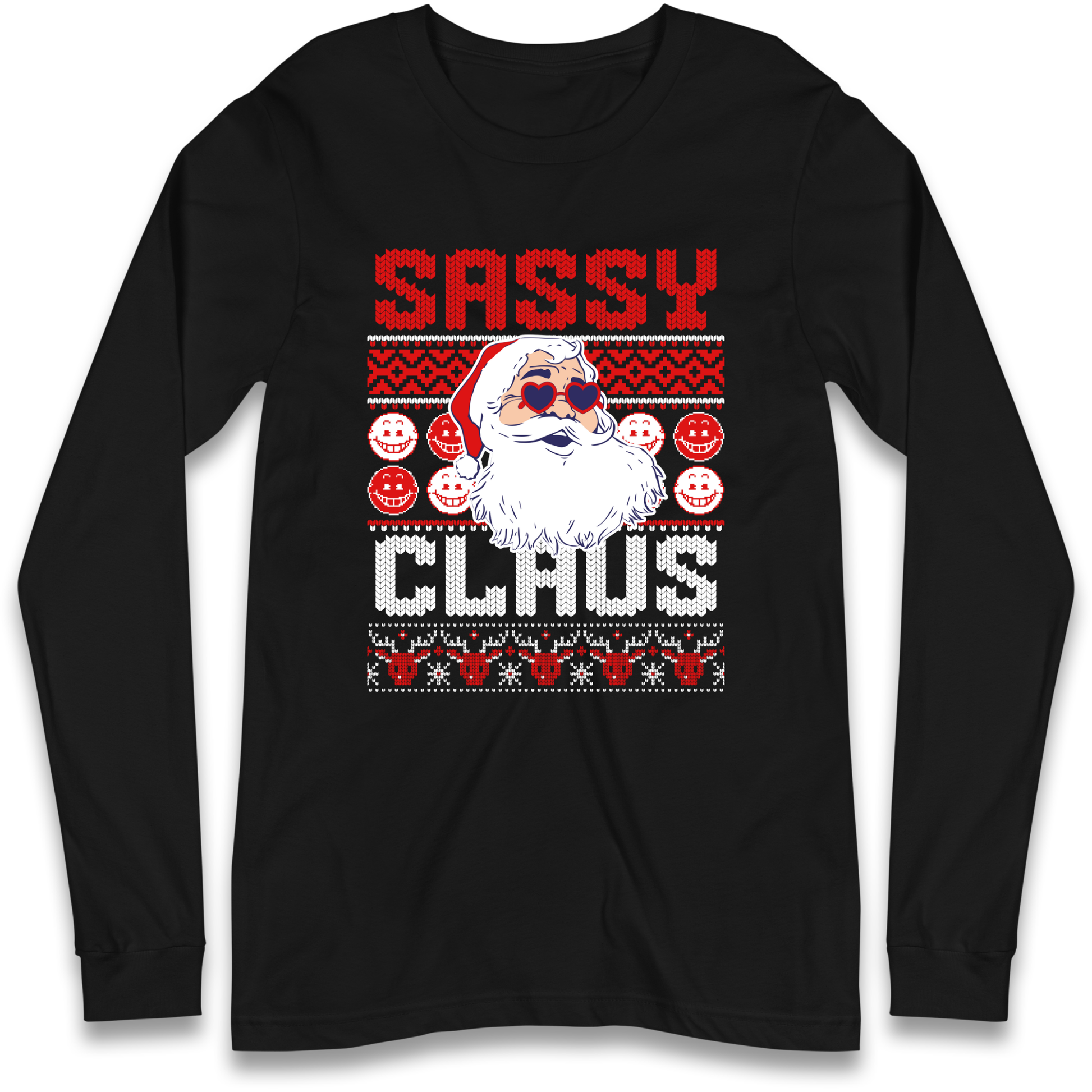 Sassy Claus Santa Christmas Longsleeve T Shirt