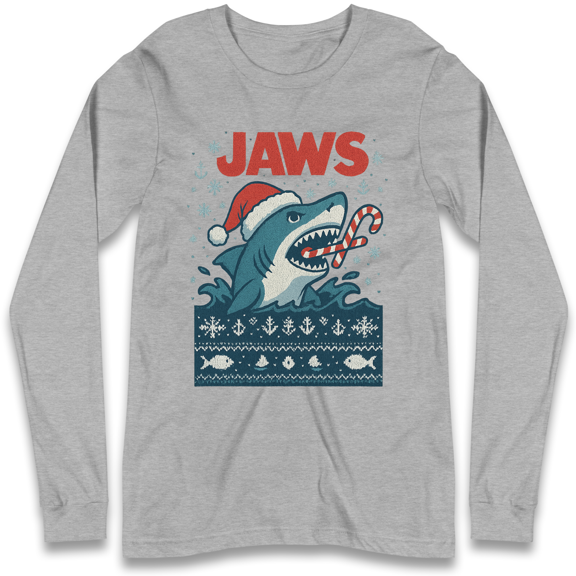 Jaws Christmas Longsleeve T Shirt