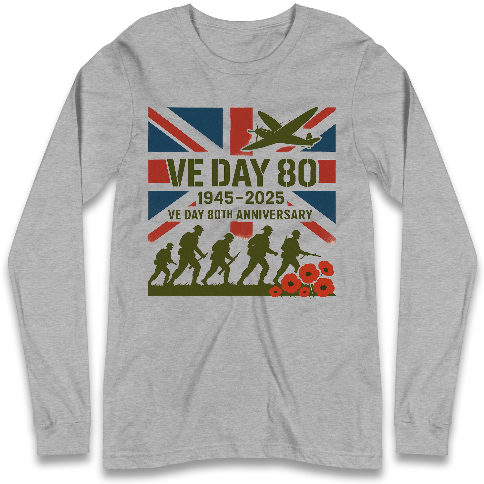 VE Day 80th Anniversary 1945 2025 Longsleeve T Shirt