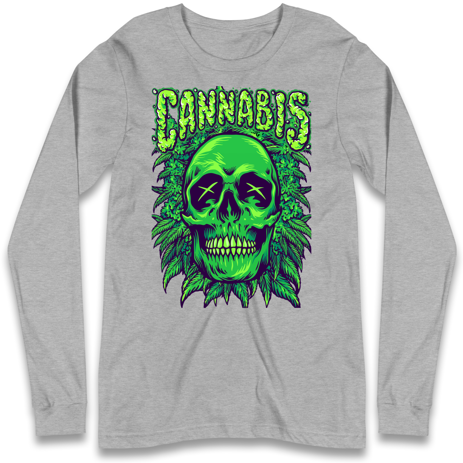 Cannabis Skull Longsleeve T Shirt