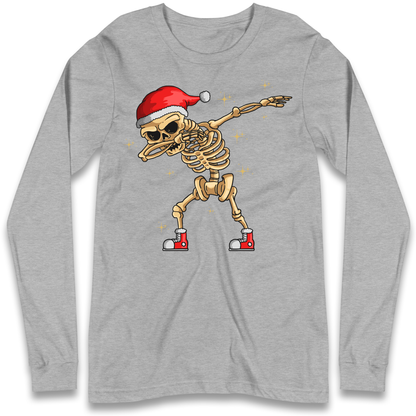 Santa Skellington Dabbing Christmas Longsleeve T Shirt