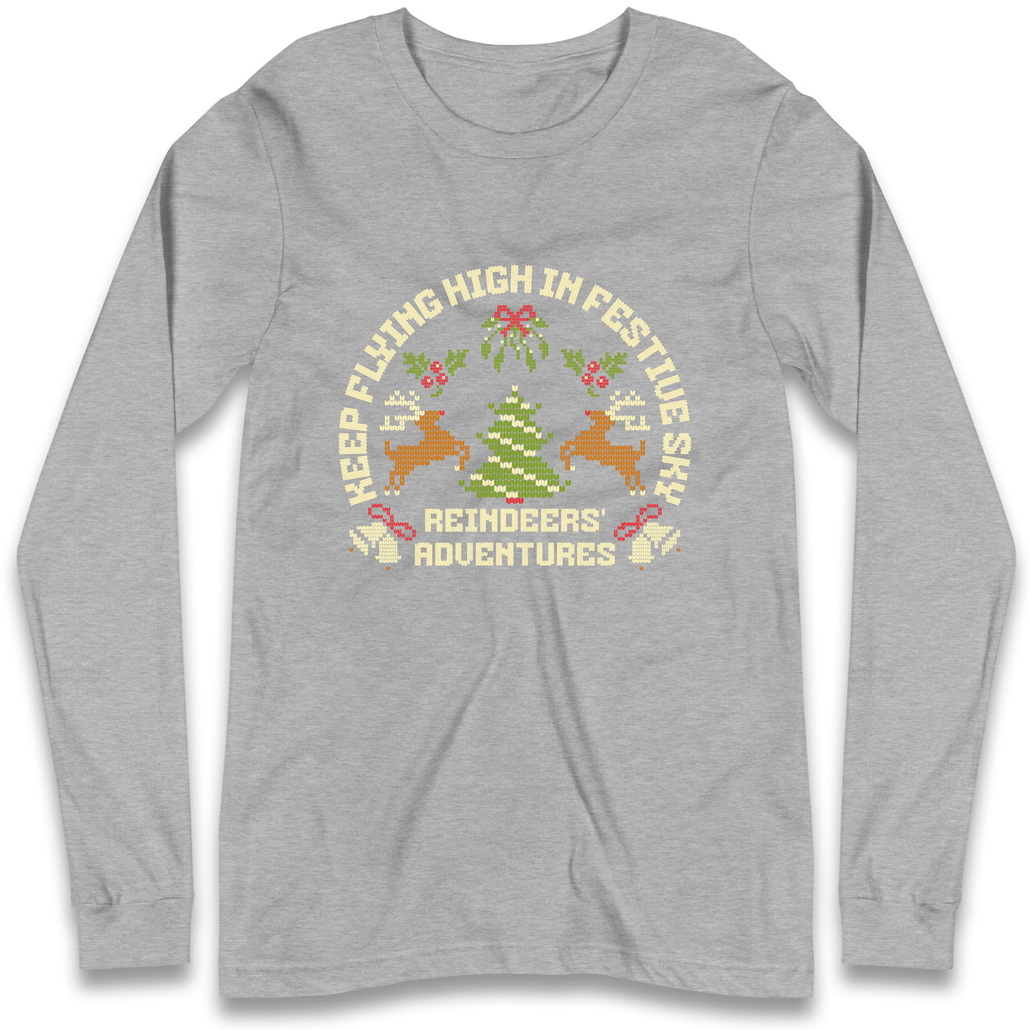 Keep Flying High In Festive Sky Christmas Longsleeve T Shirt