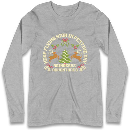 Keep Flying High In Festive Sky Christmas Longsleeve T Shirt