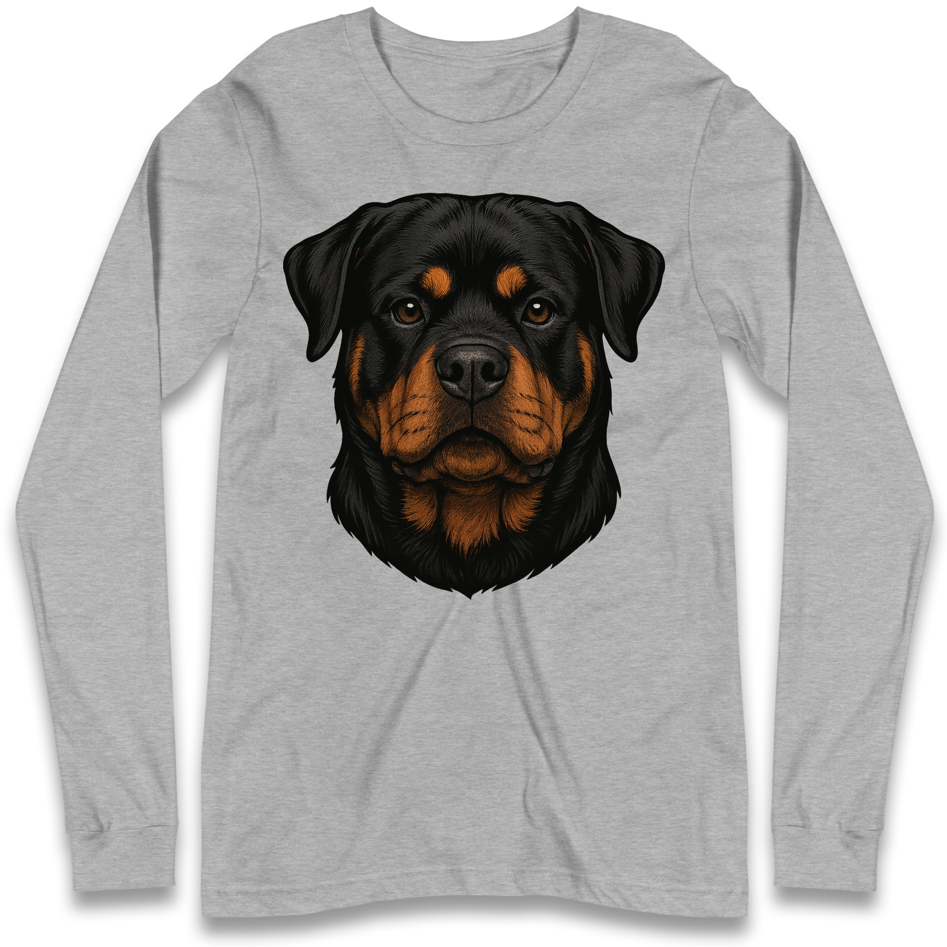 Rottweiler Face Longsleeve T Shirt