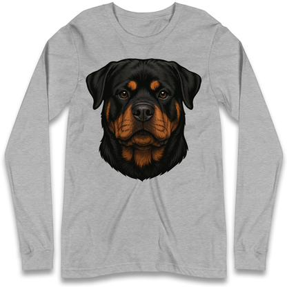 Rottweiler Face Longsleeve T Shirt