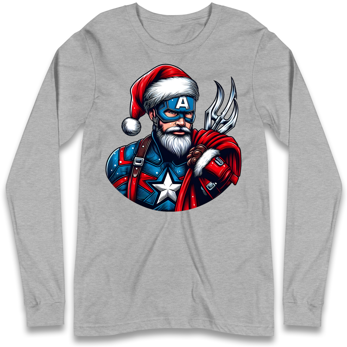 Captain America Santa Longsleeve T Shirt