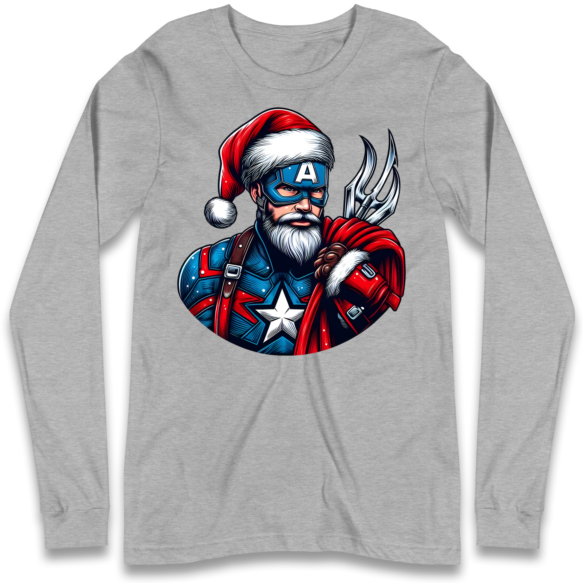 Captain America Santa Longsleeve T Shirt