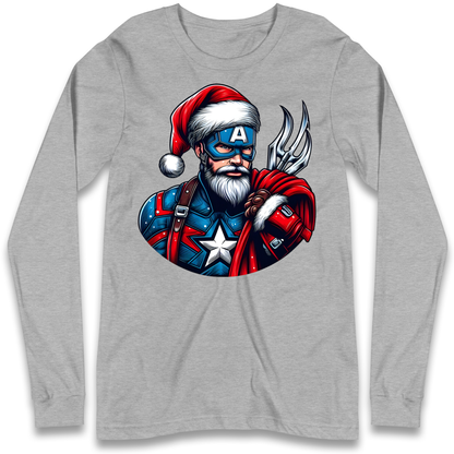 Captain America Santa Longsleeve T Shirt