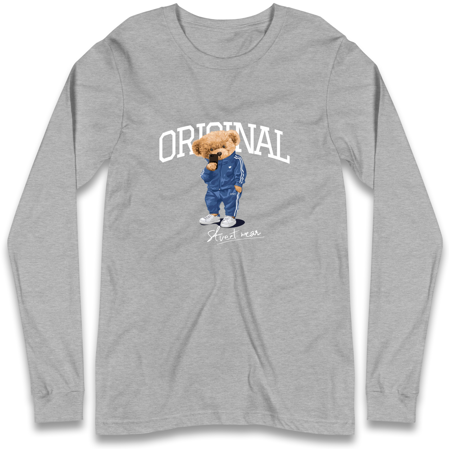 Teddy Bear Original Streetwear Longsleeve T Shirt