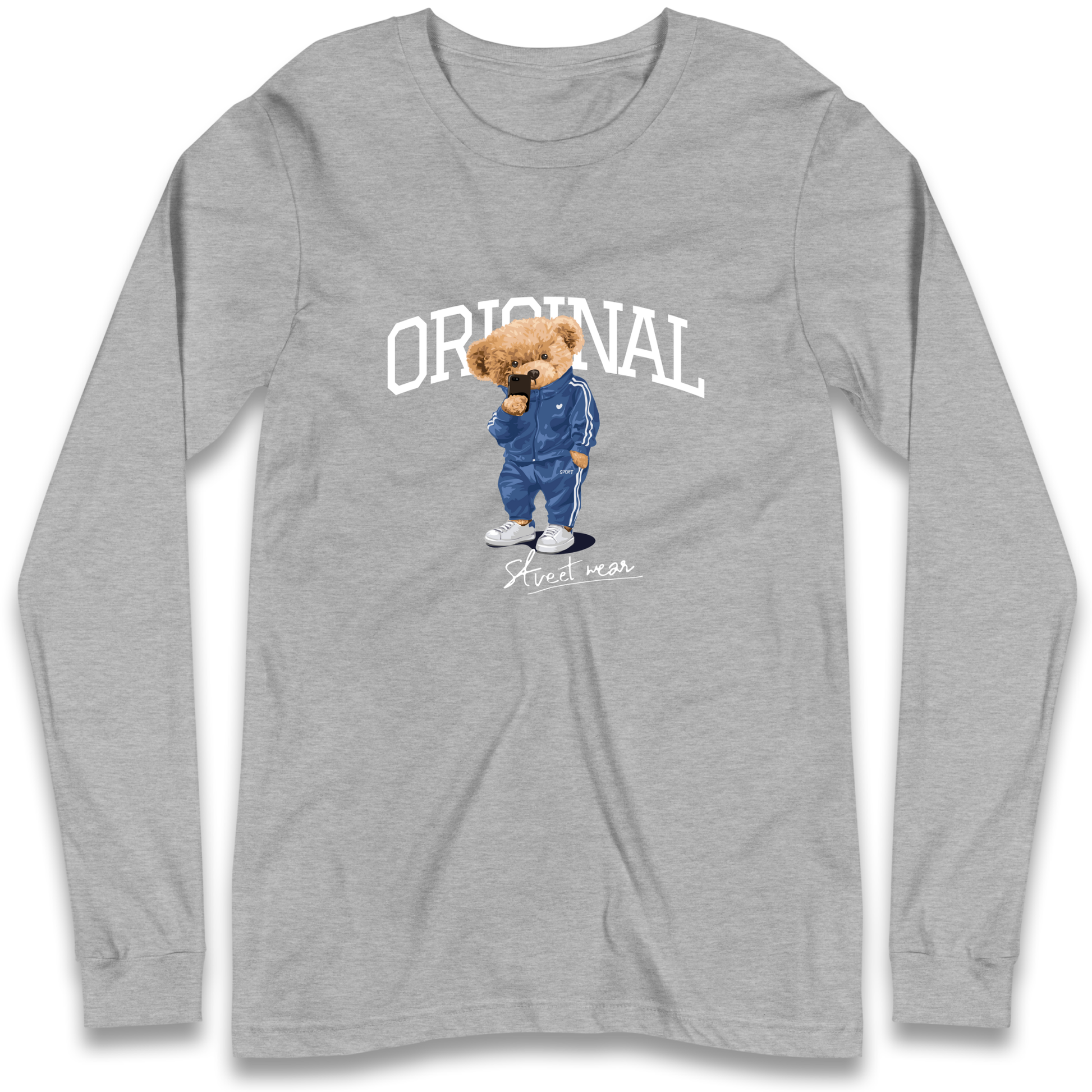 Teddy Bear Original Streetwear Longsleeve T Shirt