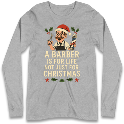 Barber Christmas Longsleeve T Shirt