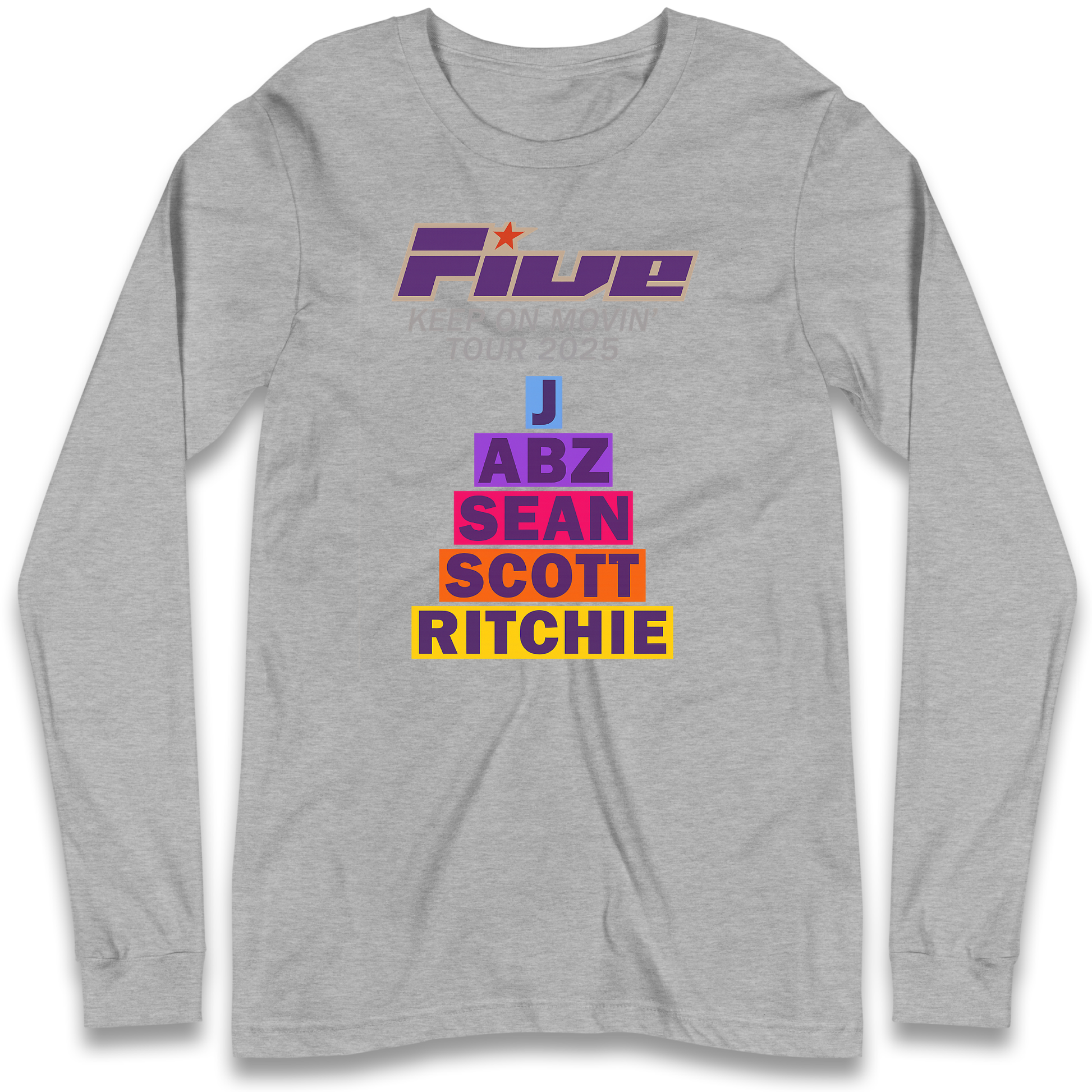 Five Keep On Movin' Tour 2025 Longsleeve T Shirt