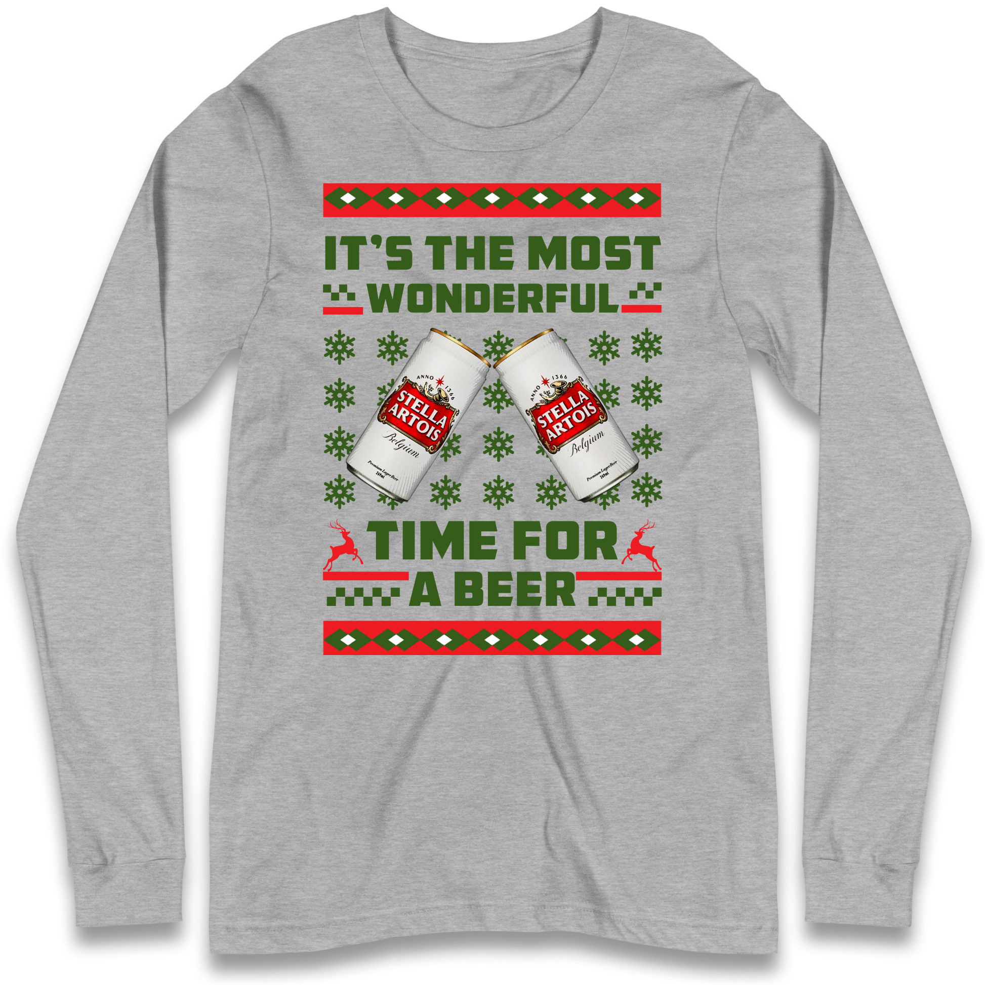 Its The Most Wonderful Time for A Beer Stella Christmas Longsleeve T Shirt