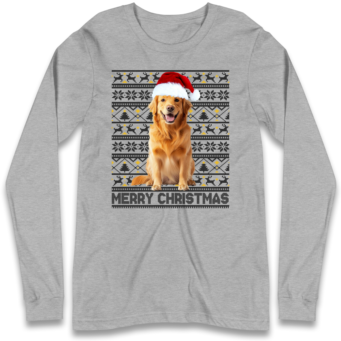 Merry Christmas Dog Longsleeve T Shirt
