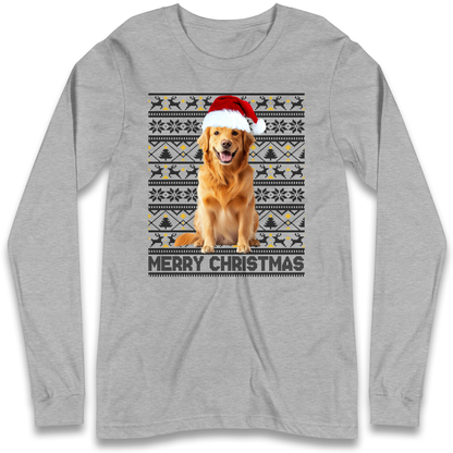 Merry Christmas Dog Longsleeve T Shirt