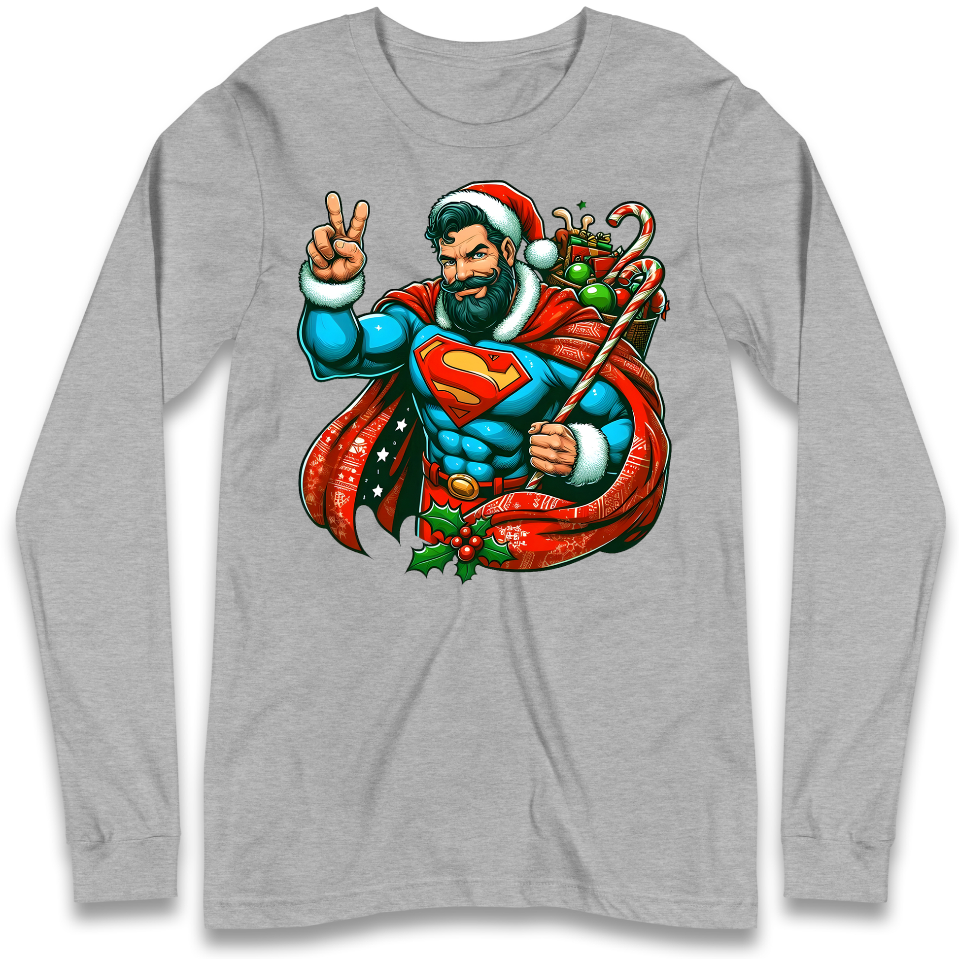 Superman Santa Longsleeve T Shirt