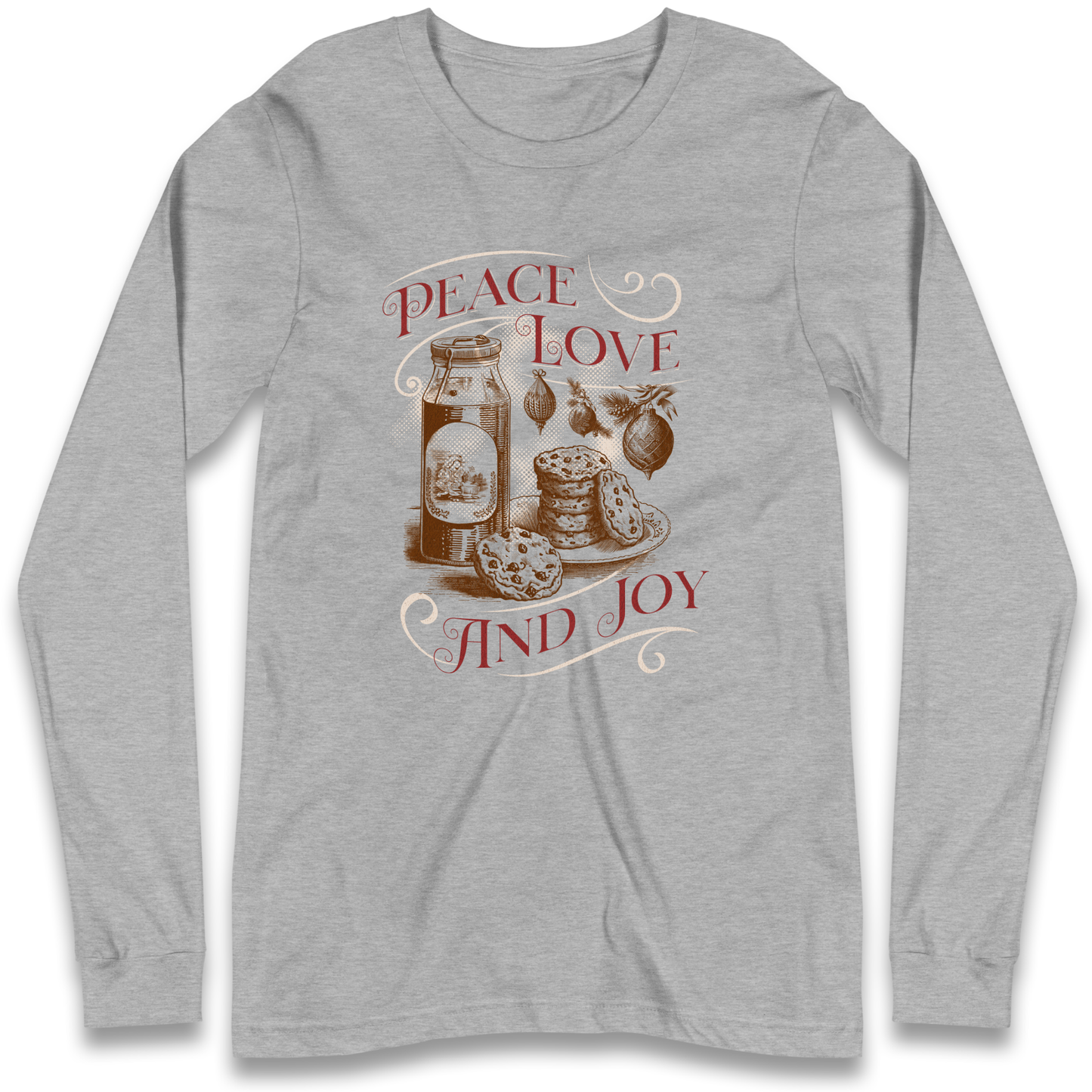 Peace Love And Joy Christmas Longsleeve T Shirt