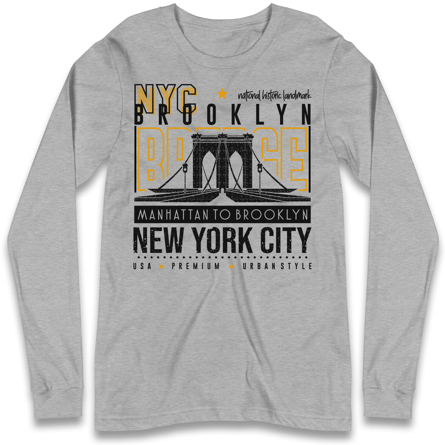 NYC Brooklyn Bridge Longsleeve T Shirt