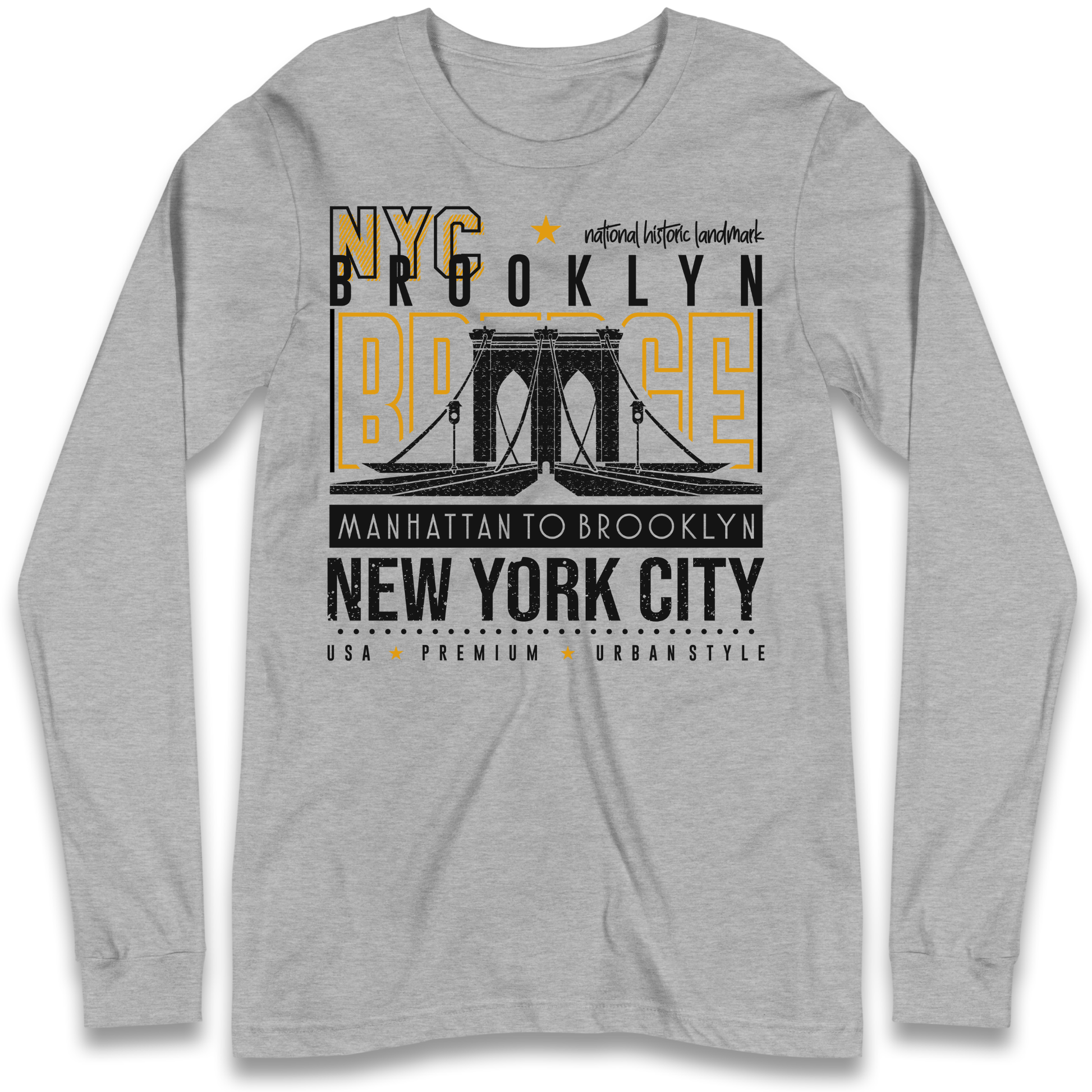 NYC Brooklyn Bridge Longsleeve T Shirt